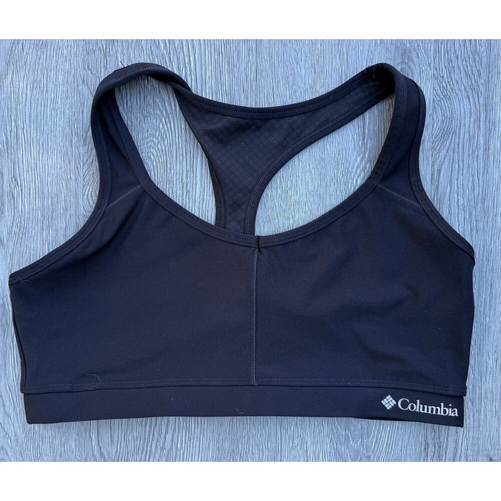 Columbia Women’s Black Racerback Sports Bra – Size Large